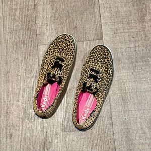 Keds Animal Print Sneakers with Black Accents